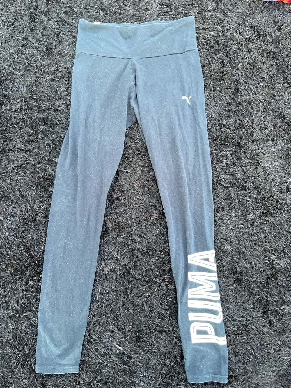 Puma Logo Leggings Black Size Large